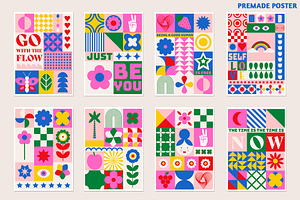 Bright Geometric Pattern & Shapes