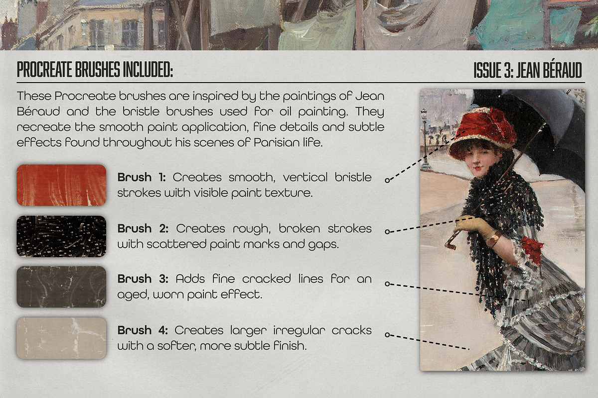 Jean Beraud Procreate Kit, a Brush Add-On by Digi Life (Photo 3 of 8)