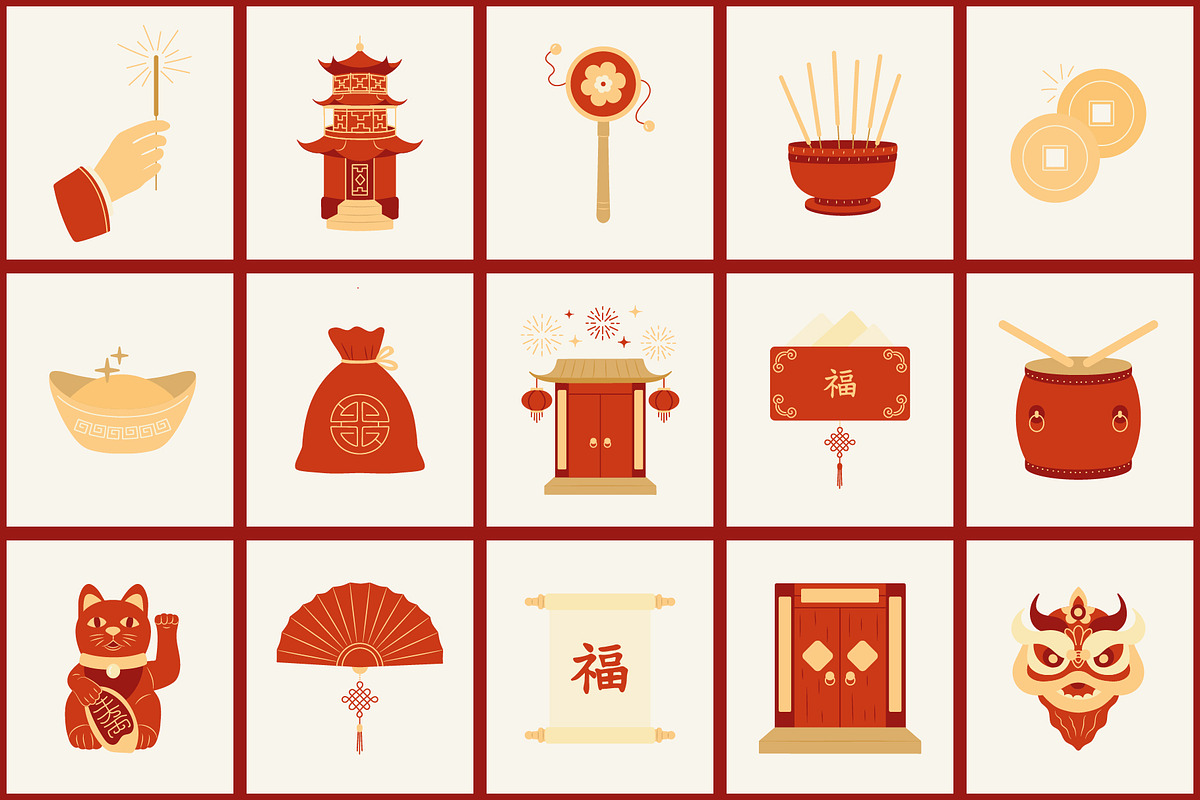 Lunar New Year collection, an Object Graphic by NatalieArtShop (Photo 2 of 12)