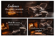 Winter Cabin Serenity | Stock Photo, a Holiday Photo by Aura Canyon HQ (Thumbnail 3 of 15)