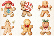 Cute Christmas Gingerbread Man Clipa, an Illustration by Rose Art (Thumbnail 3 of 7)