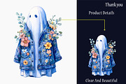 Retro Halloween Blue Denim Ghost, a Graphic by designcity5 (Thumbnail 4 of 5)