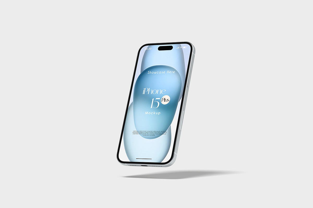 iPhone 15 Plus Mockup, an iPhone Mockup by Graphicbars (Photo 13 of 17)