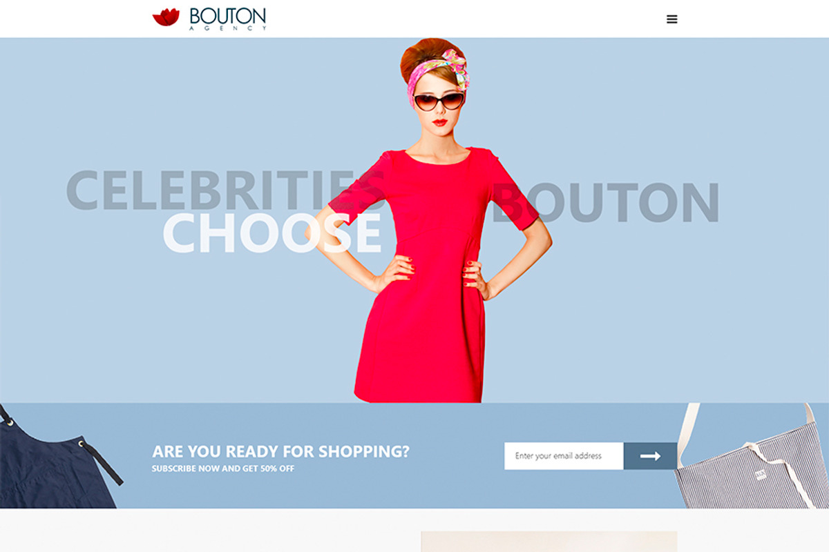 Bouton Fashion & Modeling Site Theme, a HTML Template by Oleg Ribar (Photo 4 of 6)