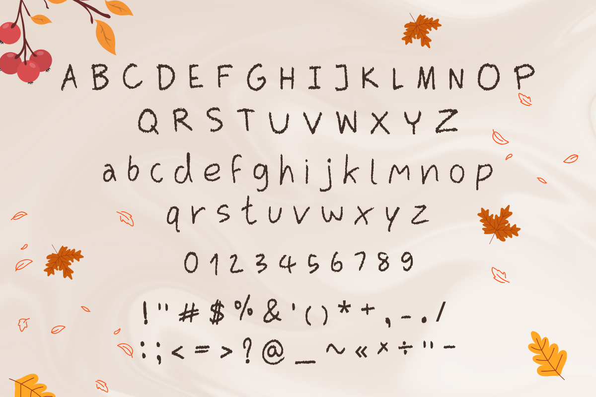 Autumn - A Handwritten Font, a Handwritten Font by ChiraaDesign (Photo 6 of 6)