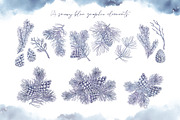 Snowy Forest Trees & Branches, an Object Graphic by Jeanna Draw (Thumbnail 4 of 11)