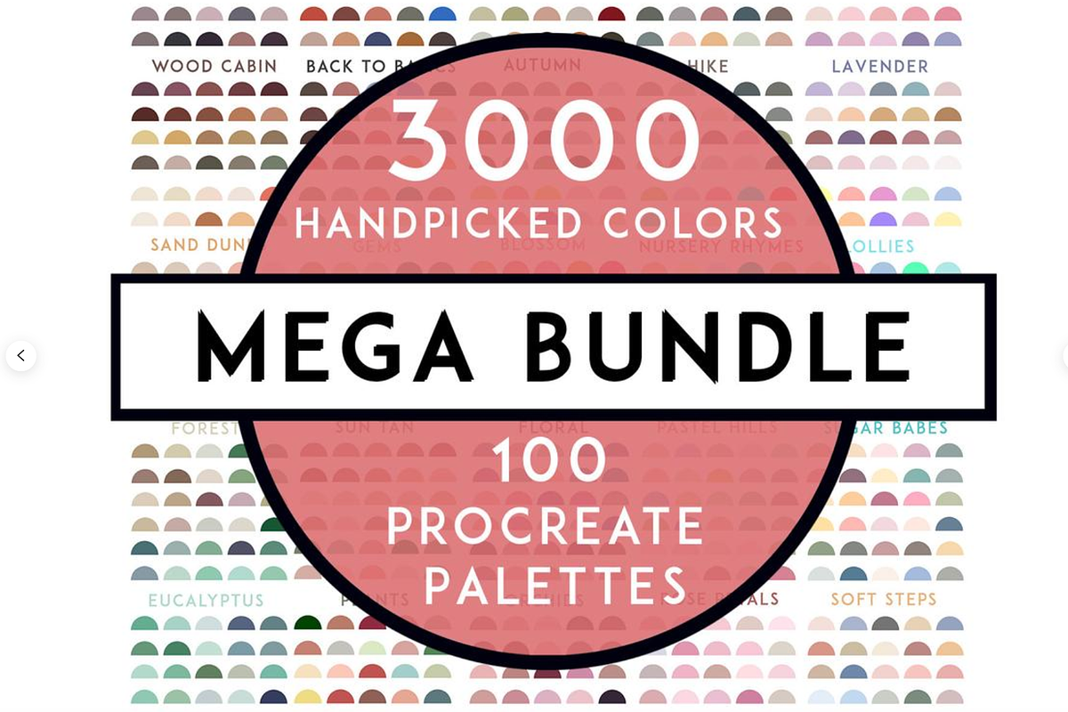 Procreate Color Palette Mega Bundle, a Palette Add-On by wings of design (Photo 1 of 2)