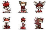 Chaotic Autumn Fox Clipart, a Seasonal Illustration by CreationArt (Thumbnail 3 of 4)