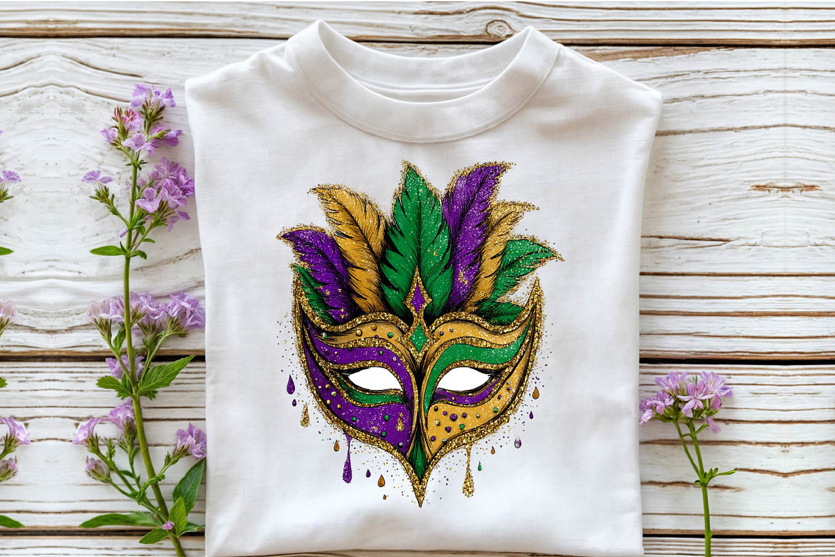 Watercolor Mardi Gras Mask Clipart, an Illustration by Sublimation Artist (Photo 6 of 6)