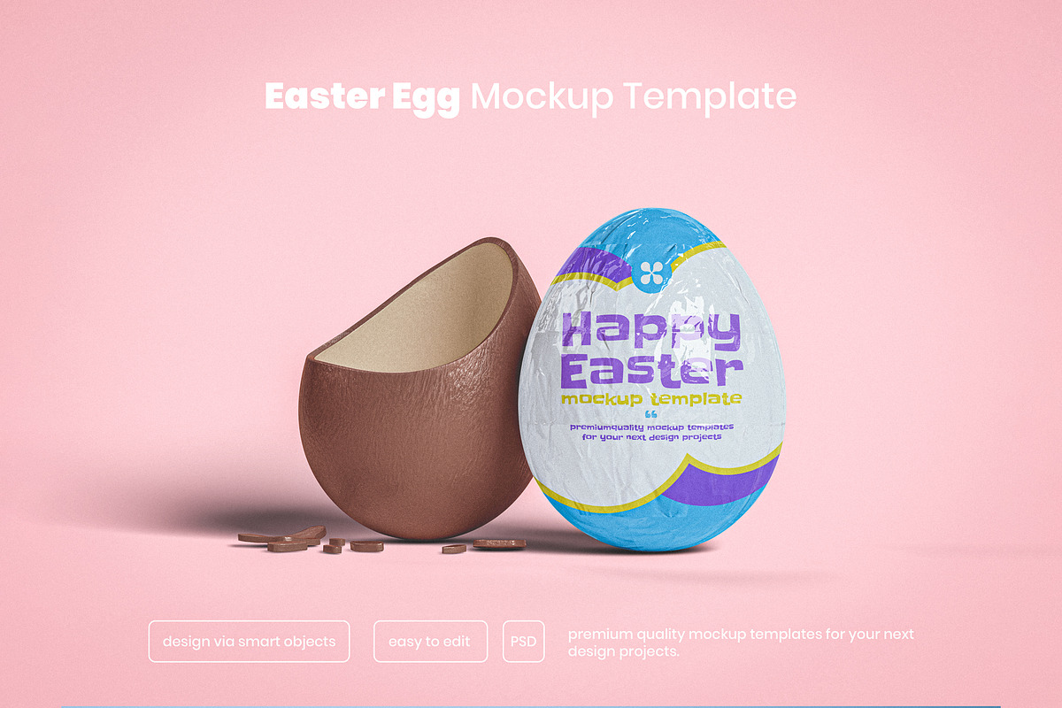 Easter Chocolate Egg Mockup, a Product Mockup by Designer Dude