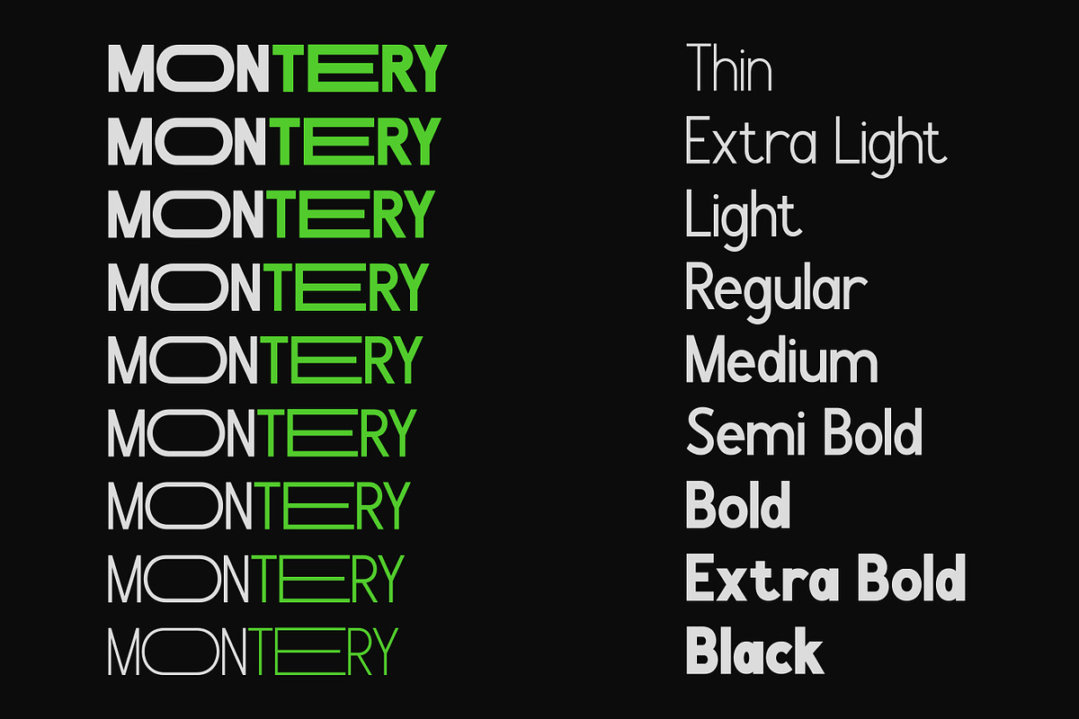 Montery - Family Sans Serif, a Sans Serif Font by Flawless And Co (Photo 11 of 11)