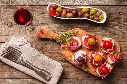 Spanish tapas and sangria featuring food, spain, and red, a Food & Drink Photo by piter.goskov