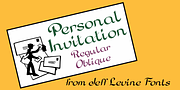 Personal Invitation JNL, a Script Font by Jeff Levine Fonts (Thumbnail 1 of 5)