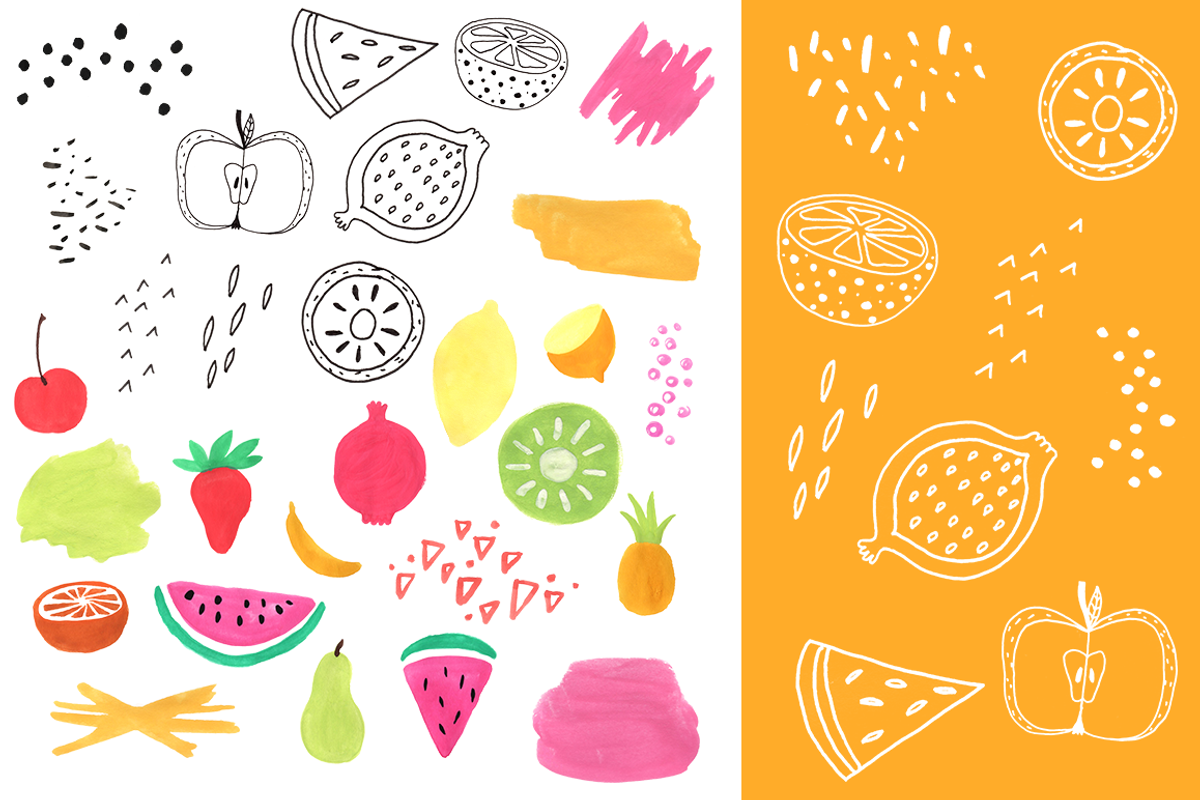 Fruit Bright Abstract Clipart, an Illustration by Pepper (Photo 2 of 2)
