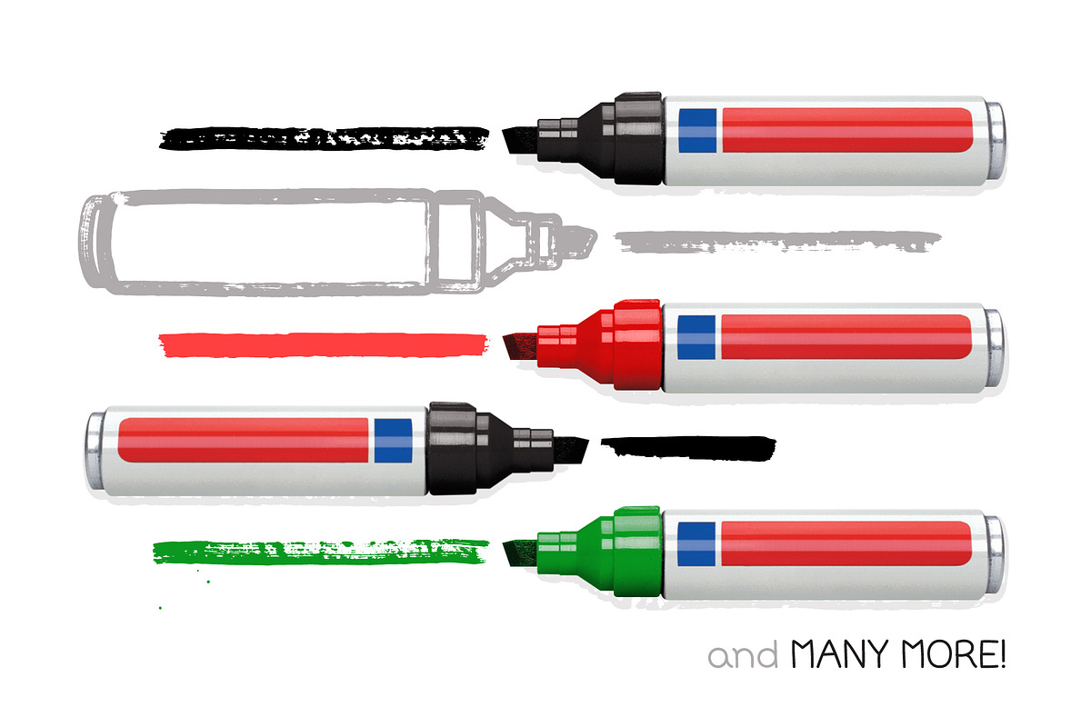 Thick & Dry Marker Brushes, a Brush Add-On by Side Project (Photo 3 of 6)