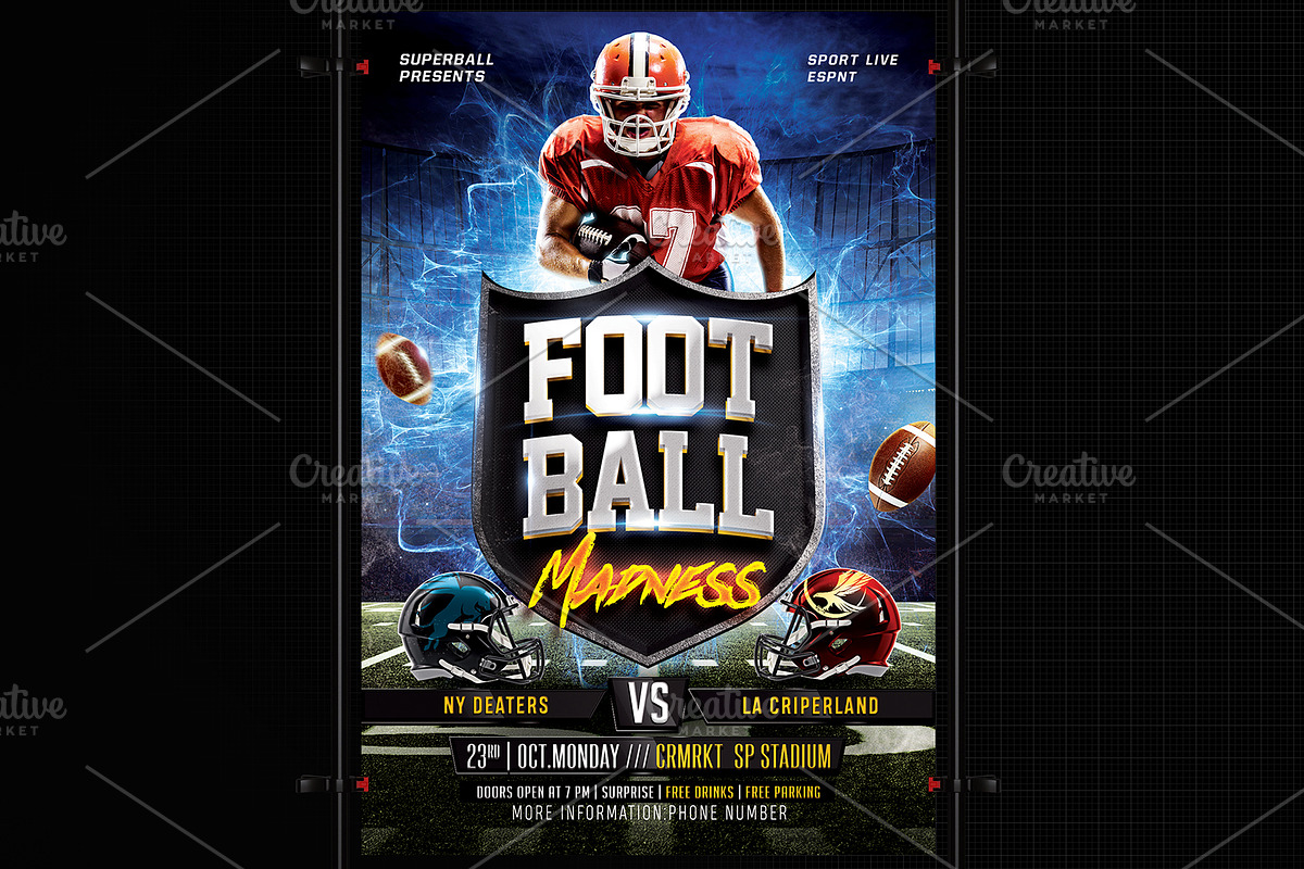 Football Madness, a Flyer Template by Basez Flyers (Photo 4 of 4)