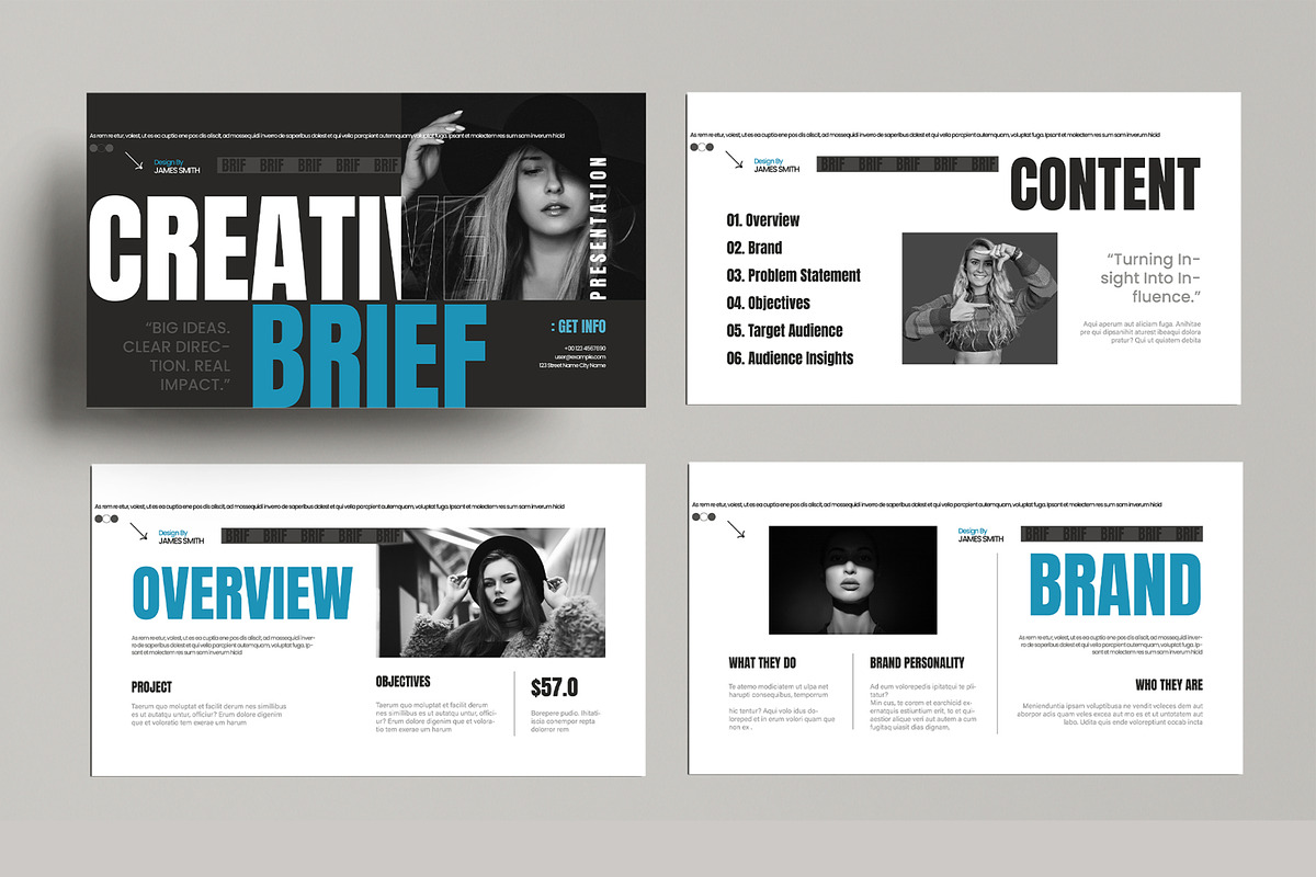 Modern Creative Brief Presentation, a Presentation Template by MightyDesign (Photo 2 of 8)