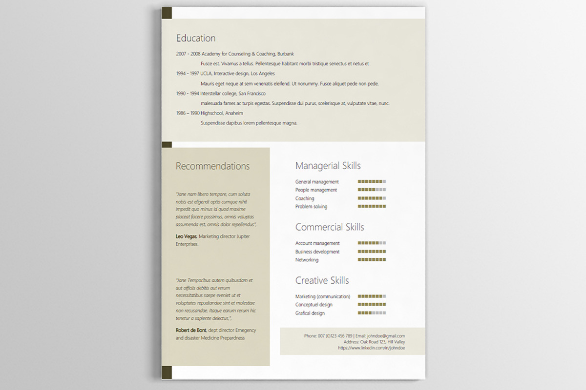 Exclusive modern Resume (CV) - gray, a Resume Template by DutchDigitalDesign (Photo 3 of 5)