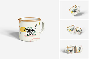 Enamel Mug Mockup, a Product Mockup by MrLetters