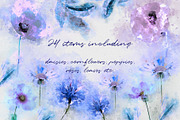 Frozen Watercolor Flowers, an Illustration by PaperAndCrayons (Thumbnail 2 of 5)