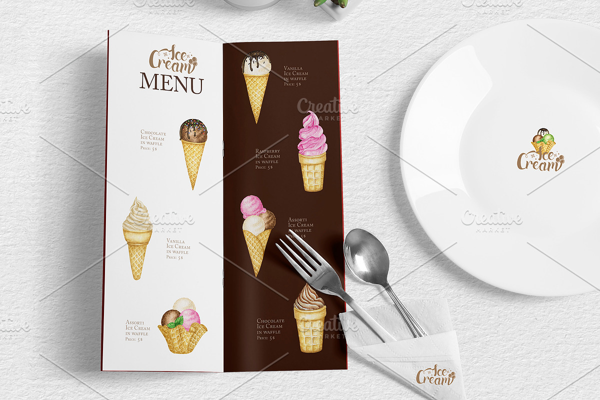 Ice Cream watercolor clipart, an Object Graphic by svetlanaARTdreams (Photo 3 of 11)