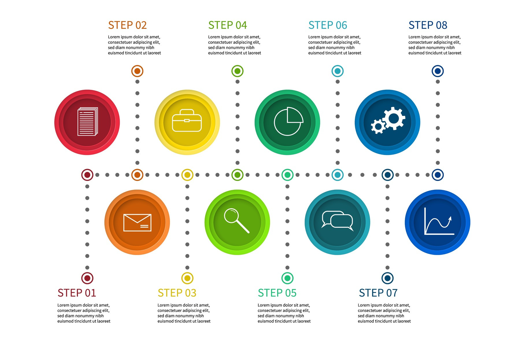 Step chart. Info process diagram, a Technology Illustration by YummyBuum