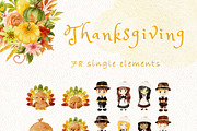 Autumn Thanksgiving clipart, a Decorative Illustration by heyiamalice (Thumbnail 6 of 13)