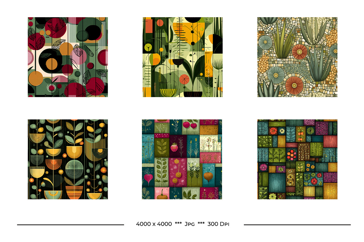 Gardening Retro Art Style Patterns, a Pattern Graphic by karenfoleyphoto (Photo 8 of 14)