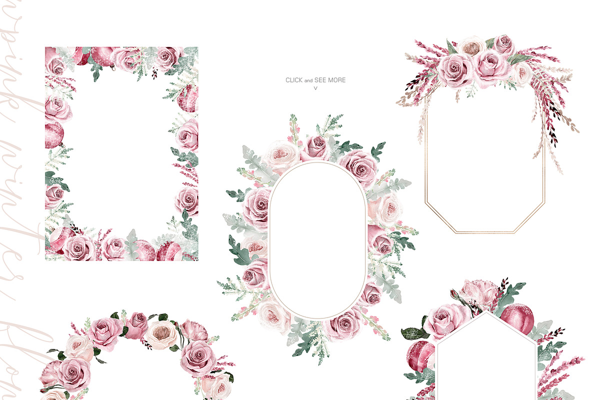Watercolor flower - Snow pink Winter, an Illustration by Beigetime (Photo 6 of 12)