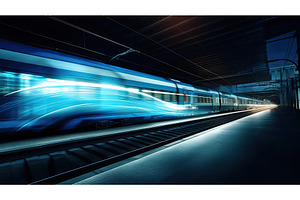 long blue light effect ai generated, a Background Photo by pikepicture