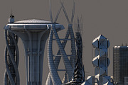 Futuristic Skyscrapers, an Architecture 3D Model by Giimann (Thumbnail 4 of 10)