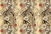 Art Nouveau Seamless Pattern Set, a Pattern Graphic by Designs by Helen Trupak (Thumbnail 8 of 8)