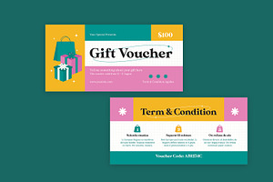 Colorful Creative Gift Voucher