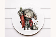 Easter Bunny and carrot clipart, an Illustration by Designworld (Thumbnail 10 of 10)