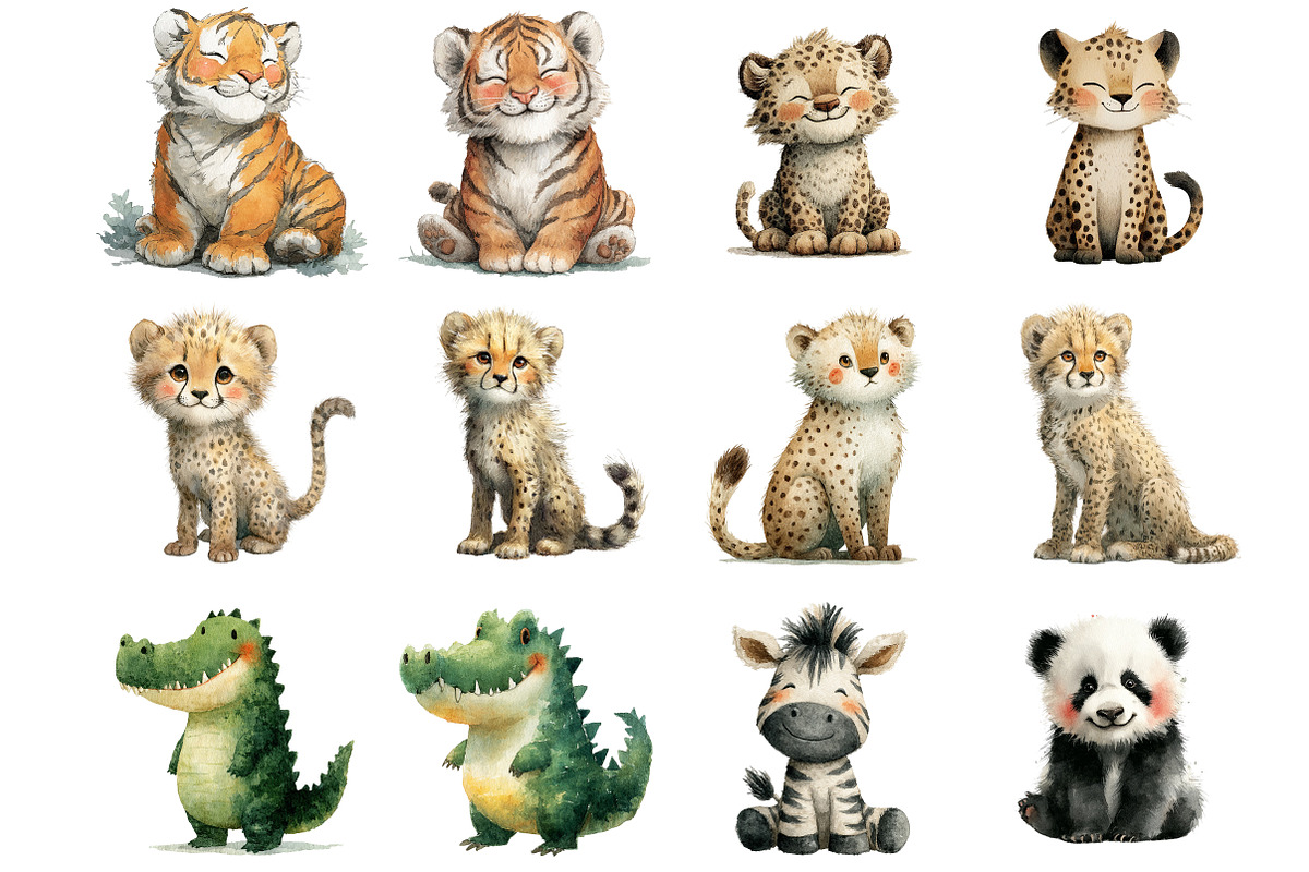 Safari Animals Clipart, an Illustration by DreamArtGraphic (Photo 4 of 4)