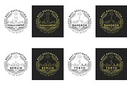 44 Linear City Badges, an Outline Icon by Kursat Unsal (Thumbnail 4 of 25)