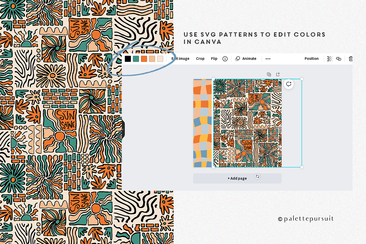 Retro Spring Vector Pattern Set, a Pattern Graphic by Palette Pursuit (Photo 6 of 13)