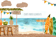 Beach Activities Collage Watercolor, a Food Illustration by Cat In Colour (Thumbnail 4 of 8)