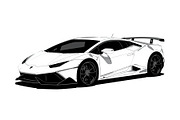 Modern Sports Car Design, an Illustration by hafijul (Thumbnail 7 of 9)