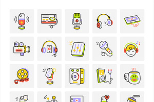 Animated Podcast Icons