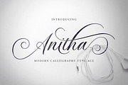 Anitha//Wedding Calligraphy Font, a Script Font by jorse (Thumbnail 1 of 9)