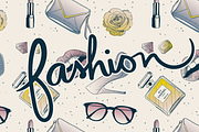 Fashion Objects pattern, a Pattern Graphic by MaGo (Thumbnail 1 of 2)