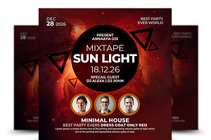 Sunlight Poster / Flyer Template, a Flyer Template by AfzaalGraphics