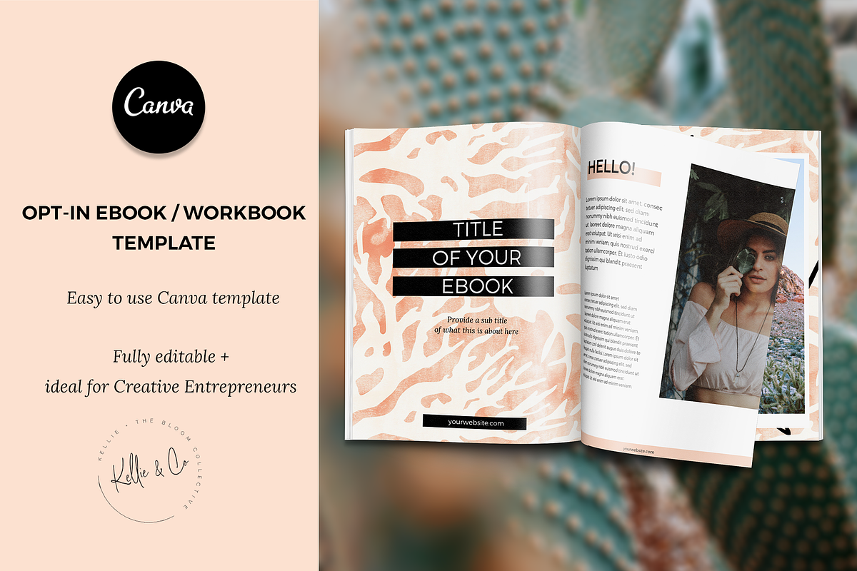 Canva eBook template: Peachy Perfect, a Magazine Template by Kellie & Co. (Photo 1 of 4)