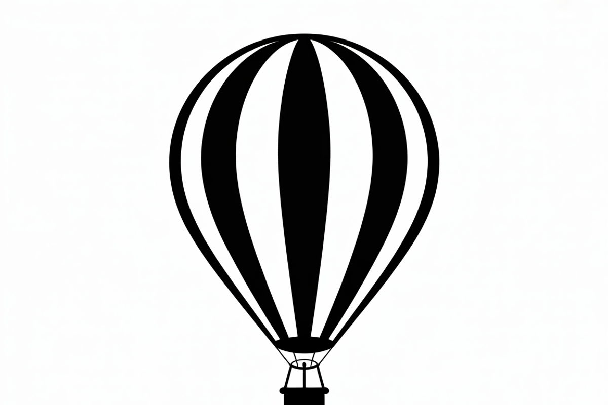 Hot Air Balloon Silhouette Set, an Illustration by BIPLOB EXPERT (Photo 5 of 5)
