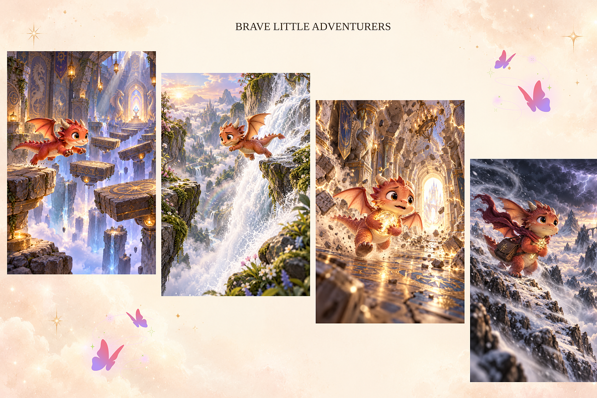 Cute Dragon Adventures, a Background Graphic by MarisoArt (Photo 5 of 10)