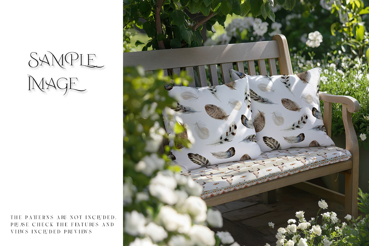Outdoor Pillows & Bench Cushions, a Mockup by mock-ups (Photo 9 of 14)