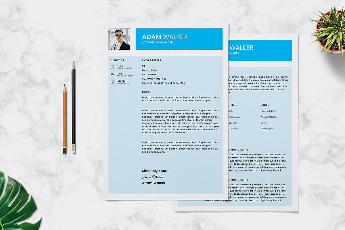 Modern Resume Design Template, a Resume Template by Graphic Template (Photo 2 of 3)
