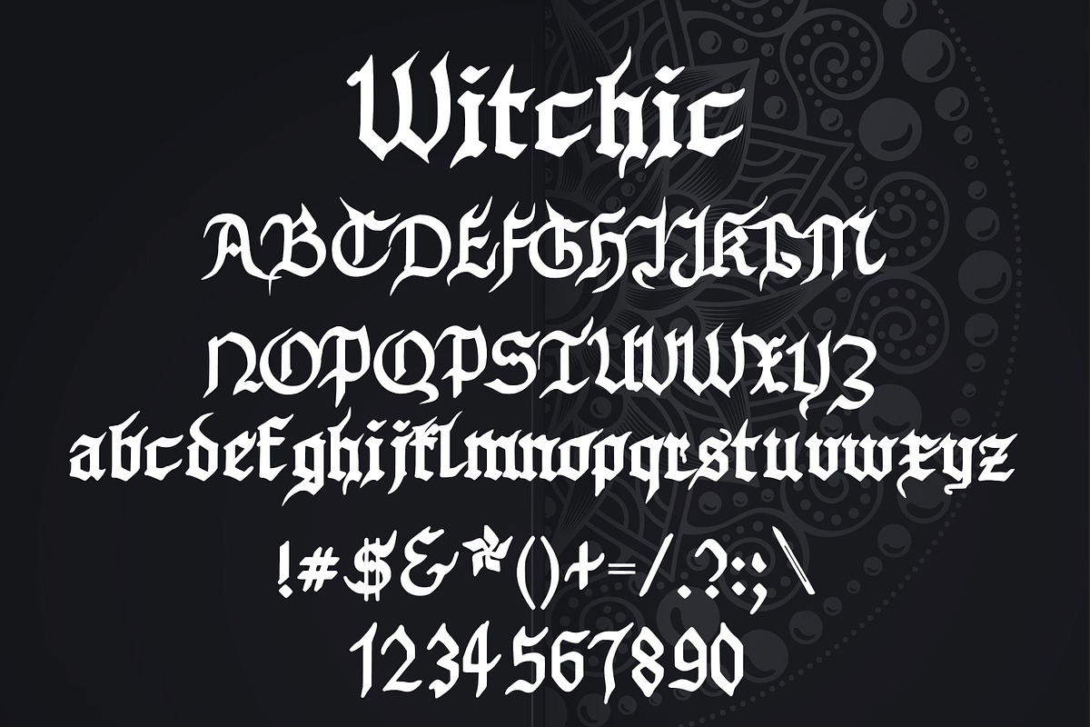 Witchic Blackletter Font preview 2