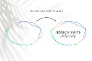 20 Rainbow Geometric Frames, a Decorative Illustration by ChicGraphix (Thumbnail 3 of 11)